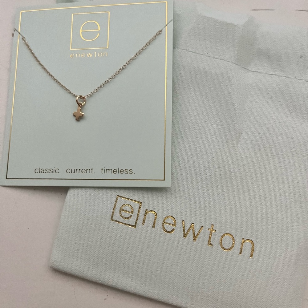 enewton small signature cross charm necklace